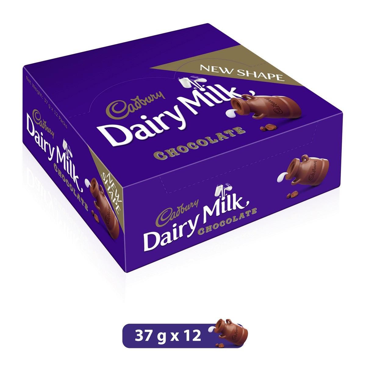 Cadbury Dairy Milk Chocolate Plain Bar 12 x 37 g