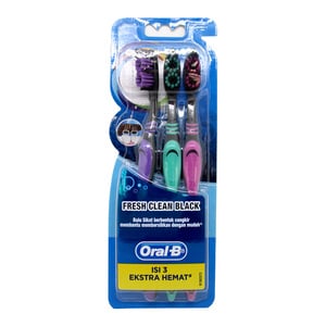 Oral B Tooth Brush Fresh Clean Black 3pcs