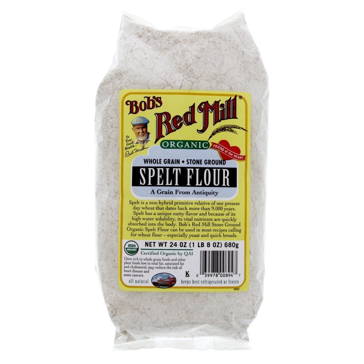Bobs Red Mill Whole Grain Organic Spelt Flour 680 Gm
