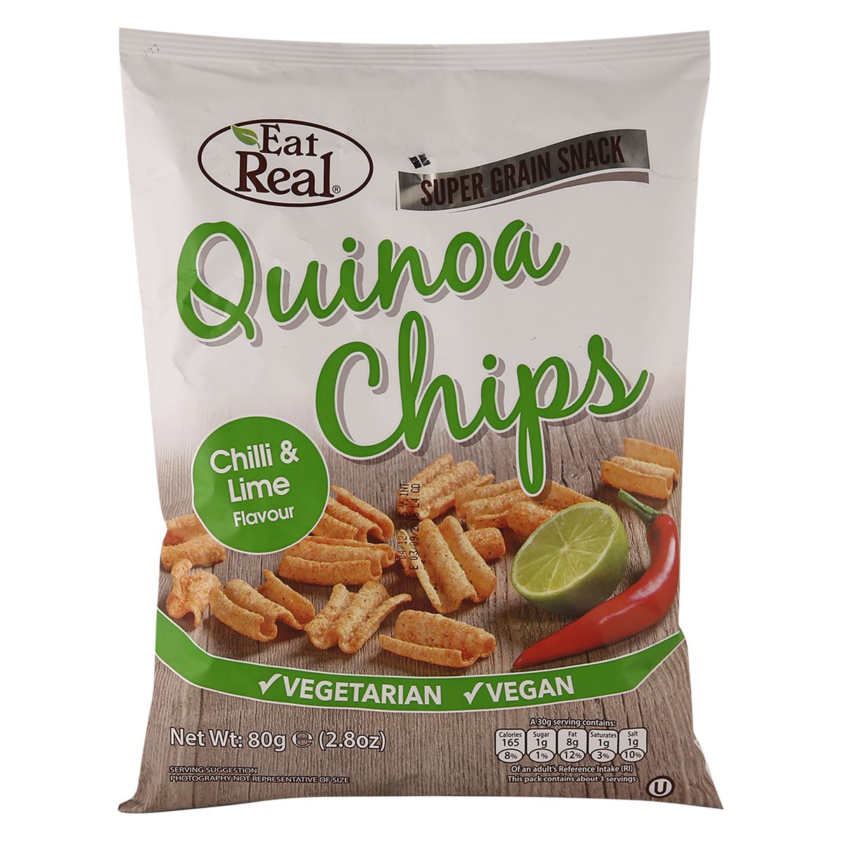 Eat Real Quinoa Chips Chilli and Lime Flavour 80g