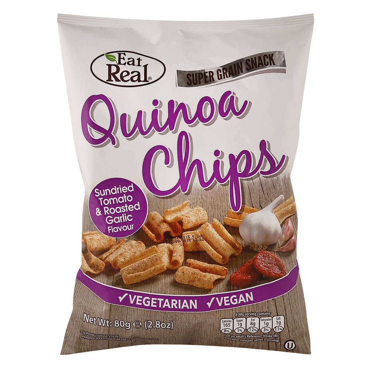 Eat Real Quinoa Chips Sundried Tomato and Roasted Garlic 80 g