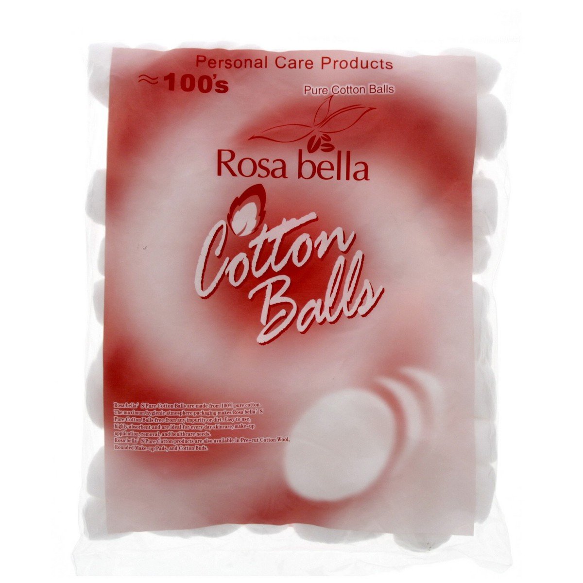 Rosa Bella White Cotton Balls 100 pcs