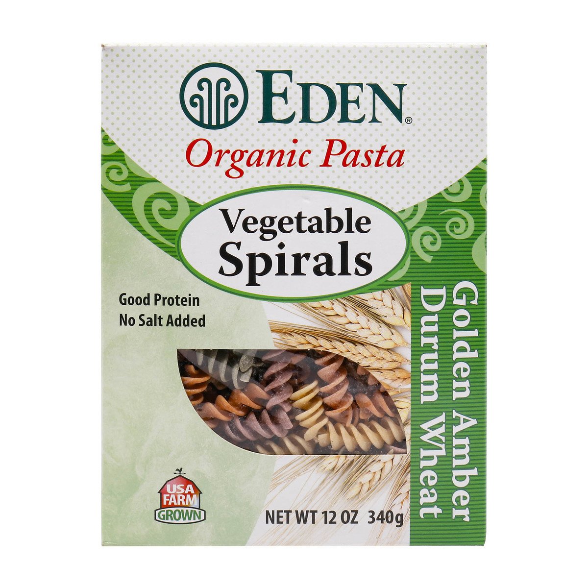 Eden Organic Vegetable Spirals Pasta 340 g