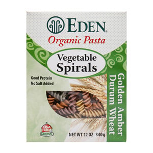 Eden Organic Vegetable Spirals Pasta 340g