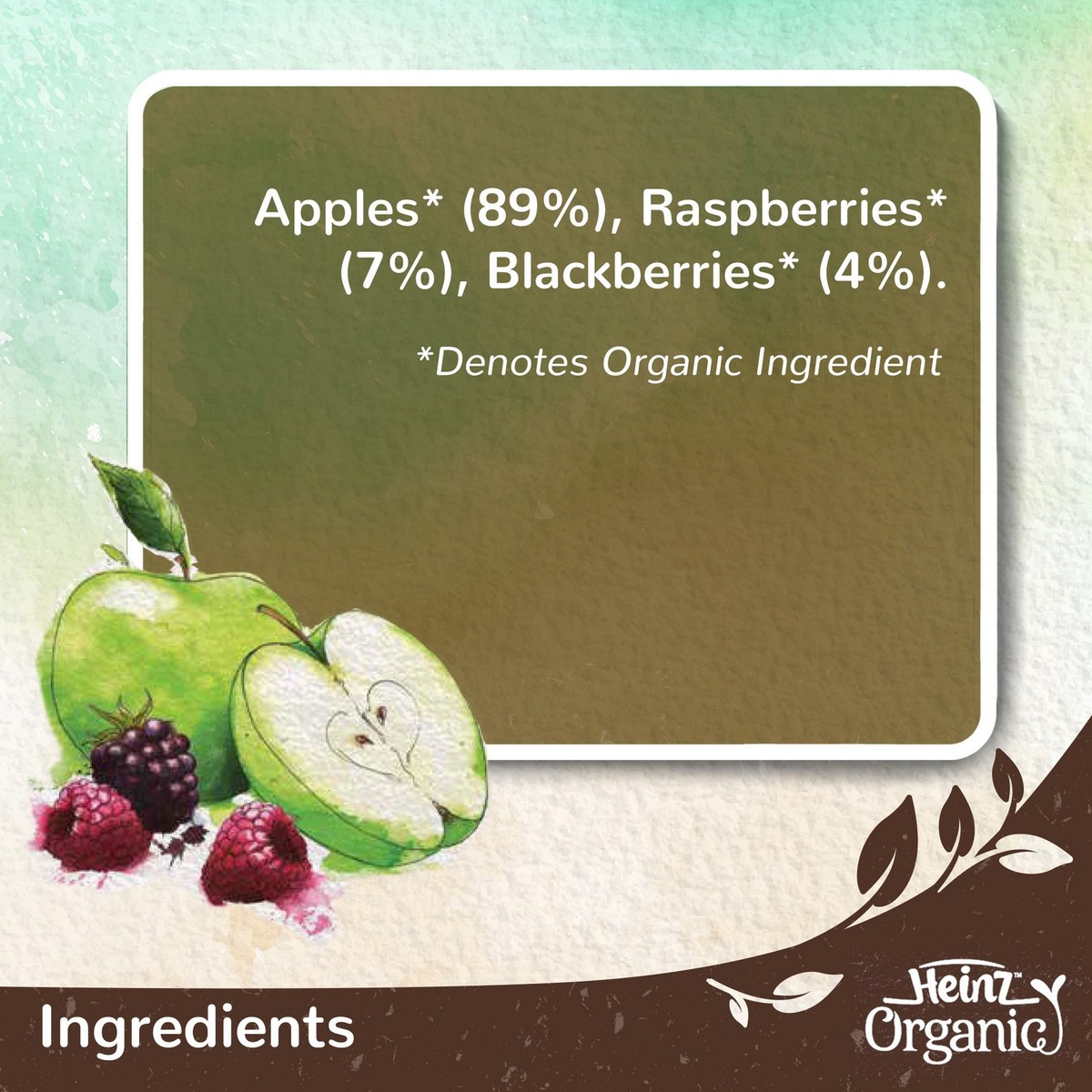 Heinz Organic Baby Food Apple Raspberry and Blackberry 120 g