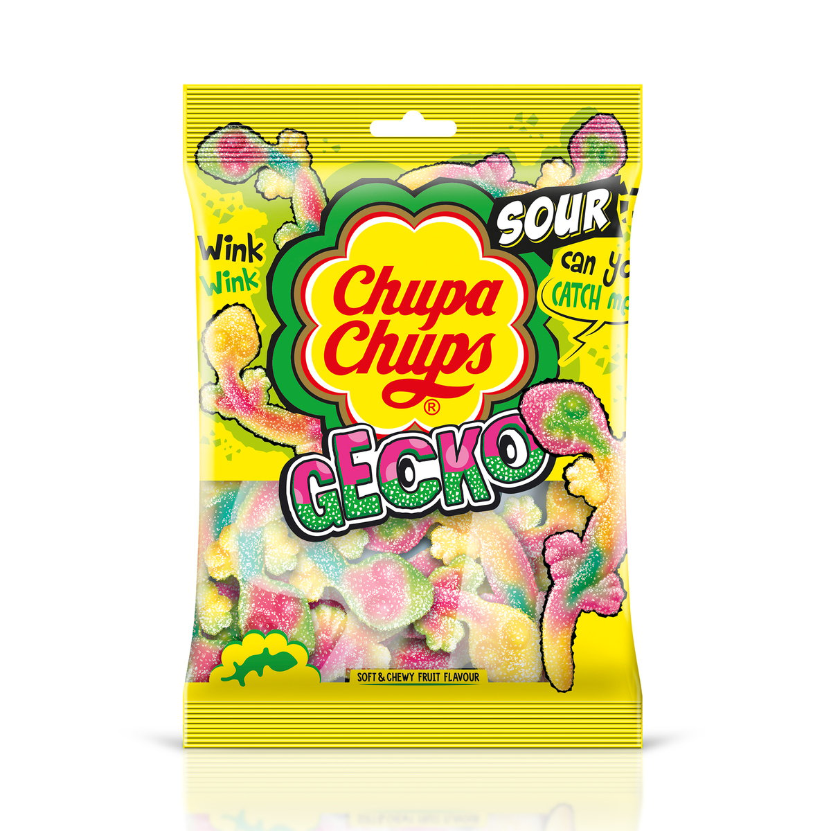 Chupa Chups Sour Gecko Fruit Jellies 90 g