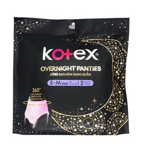 Kotex Overnight Panties Medium 2 Counts