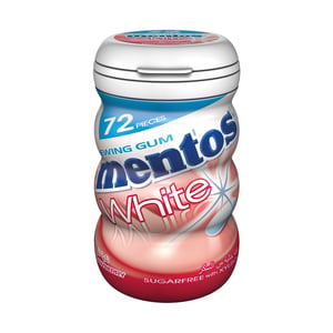مينتوس وايت علكة فراولة خالي من السكر 72 حبة