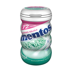 Buy Mentos White Sugar Free Chewing Gum Spearmint Flavour 102.6 g Online at Best Price | Gums | Lulu KSA in Saudi Arabia