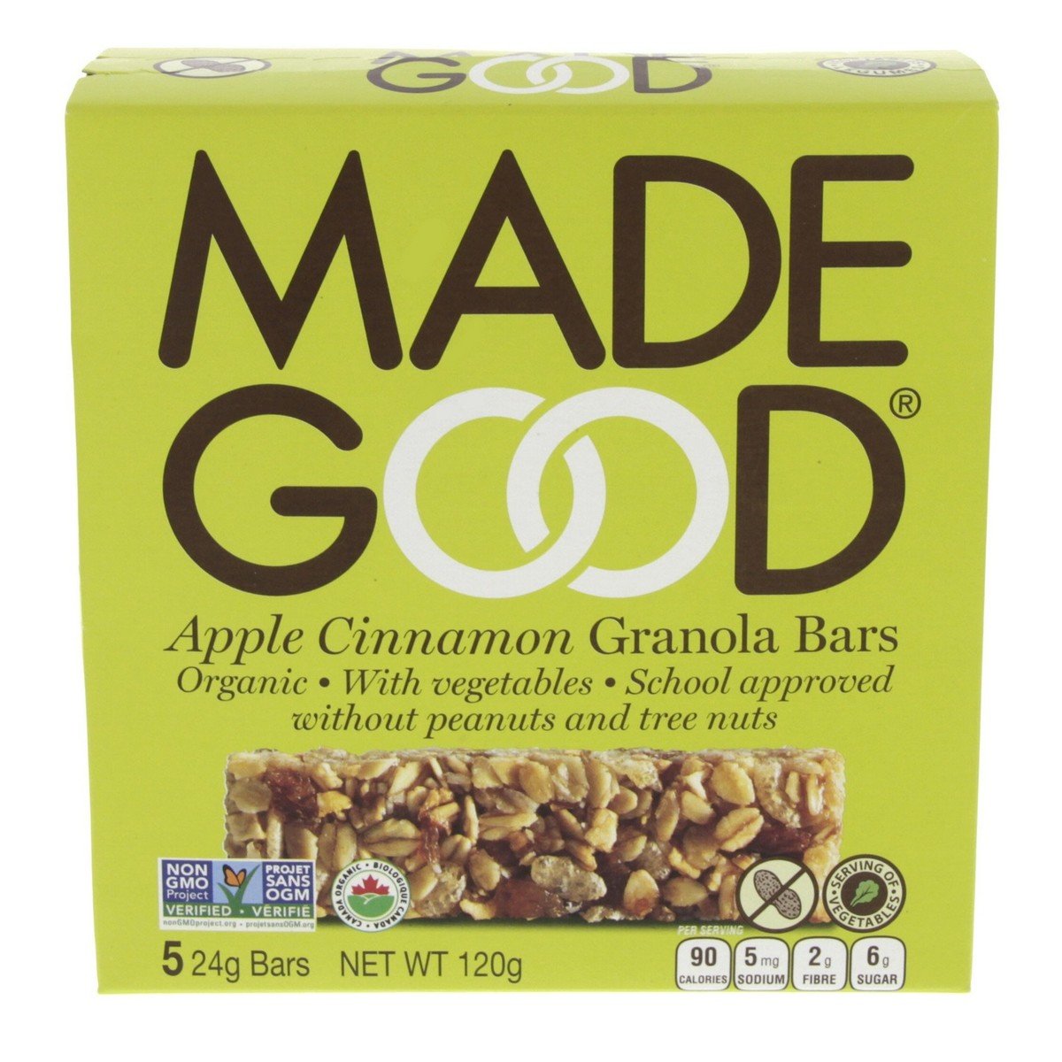 Made Good Organic Apple Cinnamon Granola Bars 24g x 5 Pieces