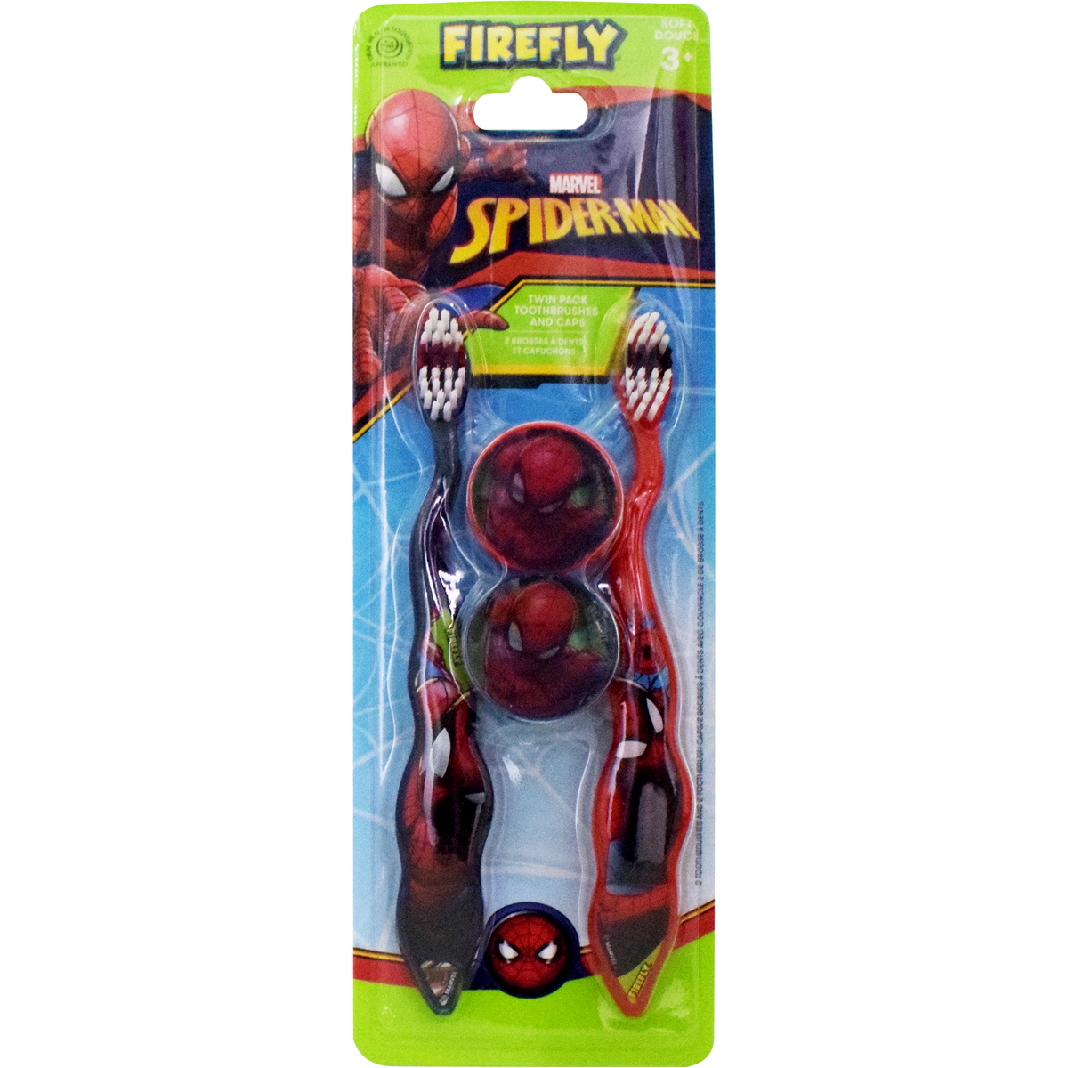 Firefly Marvel Spider Man Toothbrush Soft Assorted 2 pcs