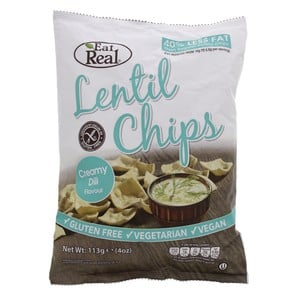 Eat & Real Lentil Chips Creamy Dill 113g