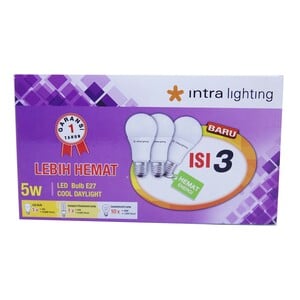 Intra LED Bulb 5W/865 E27 3pcs