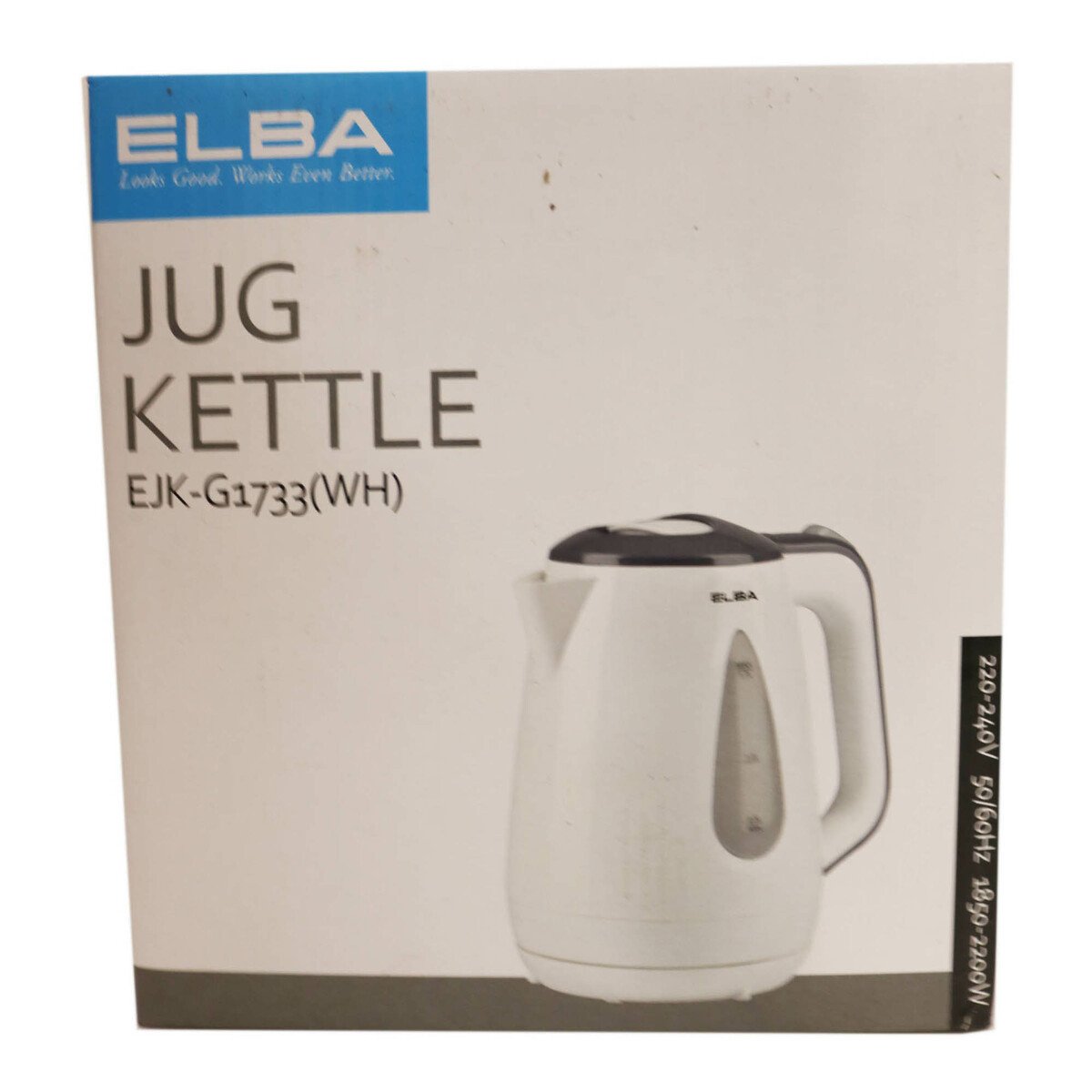 Elba Jug Kettle 1.7Litre  EJKG1733 White