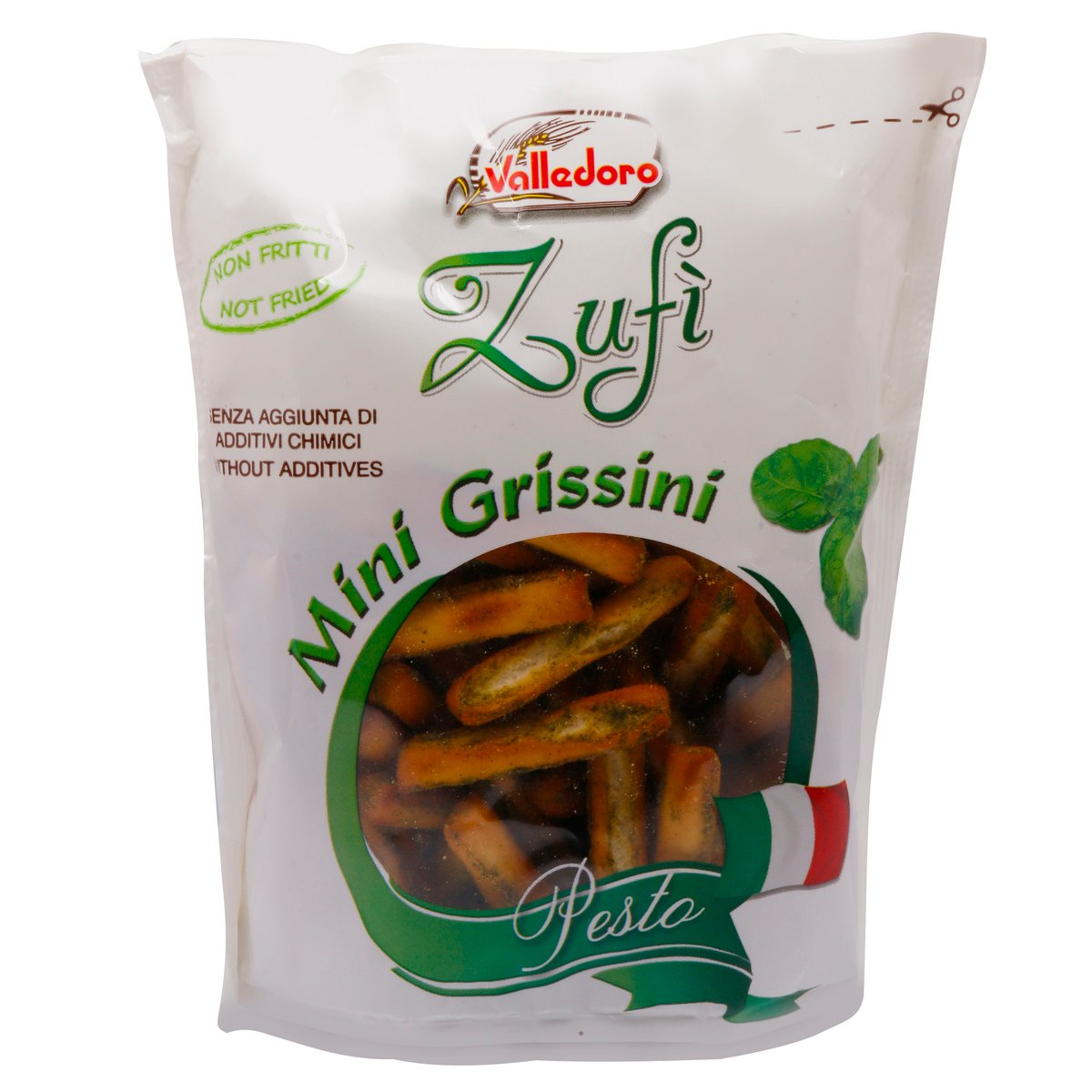 Valledoro Zufi Mini Grissini Pesto Breadsticks 100 g
