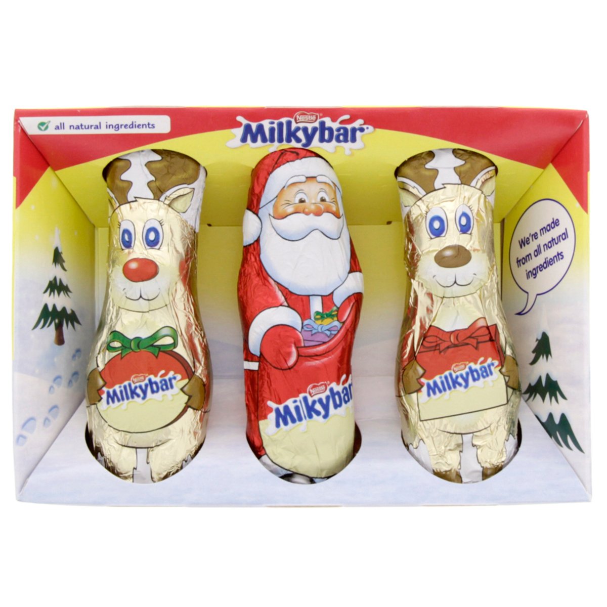 Nestle Milkybar Three Hollow White Chocolate Figures 63 Gm