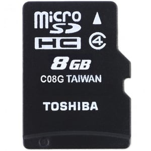بطاقة توشيبا مايكرو -إس دي إتش سي مع محول 8 جيجابايت -  C08GJ6A