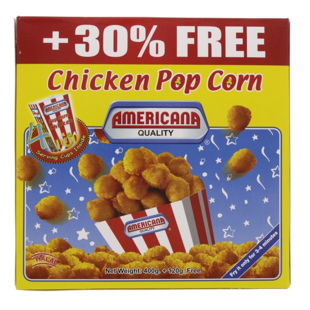 Americana Chicken Popcorn 400 g + 120 g
