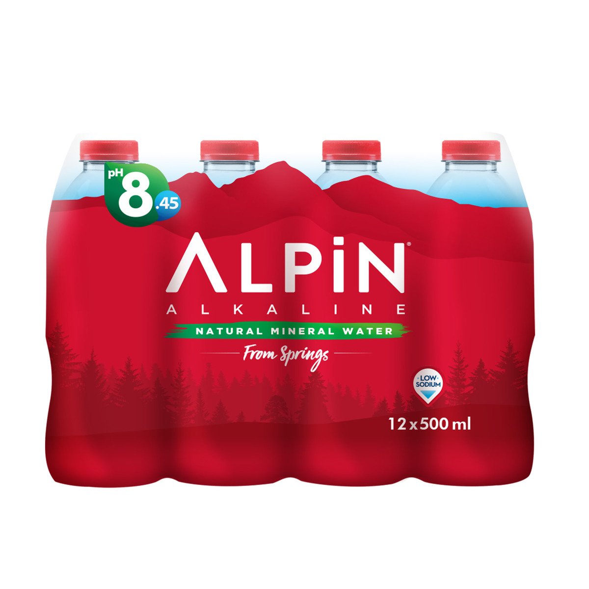 Buy Alpin Natural Mineral Water 12 x 500 ml Online at Best Price | Mineral/Spring water | Lulu UAE in UAE