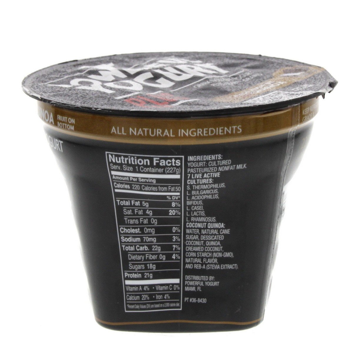 Powerful Coconut + Quinoa Low Fat Greek Yogurt 227g