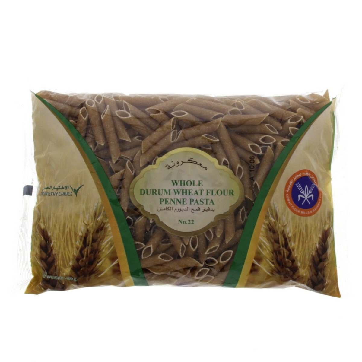 KFMBC Whole Durum Wheat Flour Penne Pasta No.22 400g