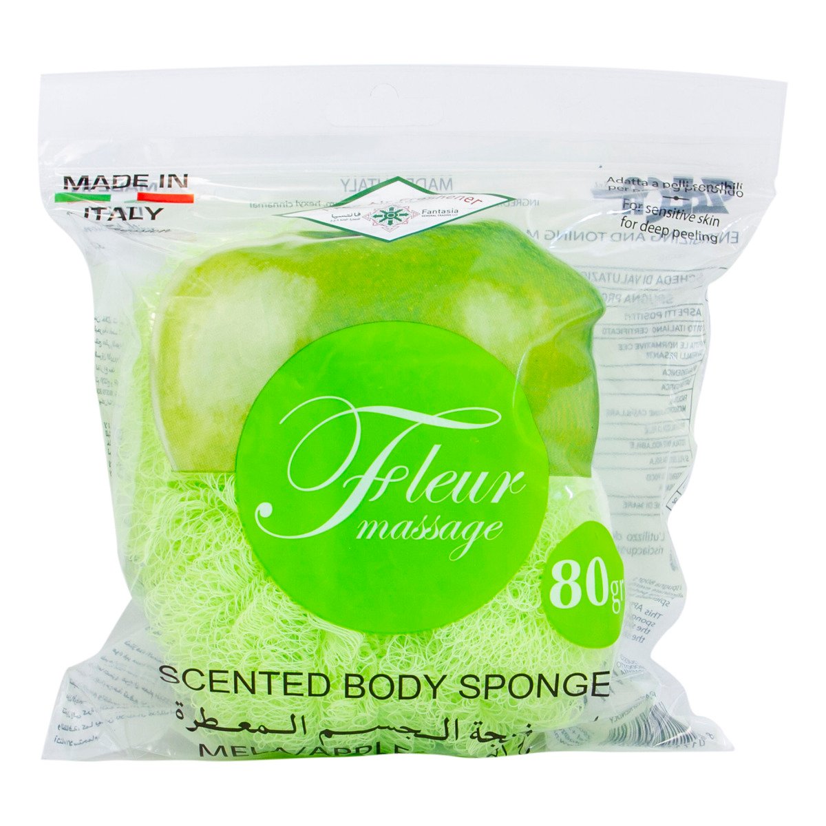 Zeca Apple Scented Body Sponge 1 pc