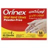 Orinex Vinyl Hand Gloves Powder-Free Medium 40pcs