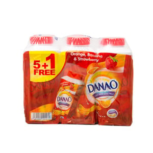 Danao Orange, Banana & Strawberry Juice Drink With Milk 180ml 5+1