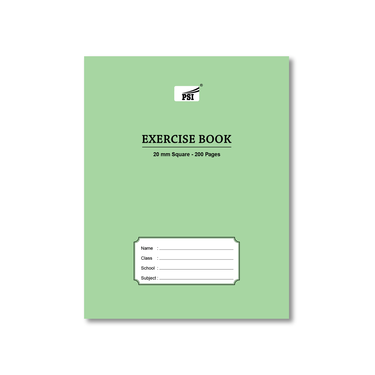 PSI Exercise Book 20mm Square 200 Pages 20M200
