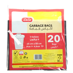LuLu Garbage Bags 5 Gallon 45cm x 50cm 20pcs