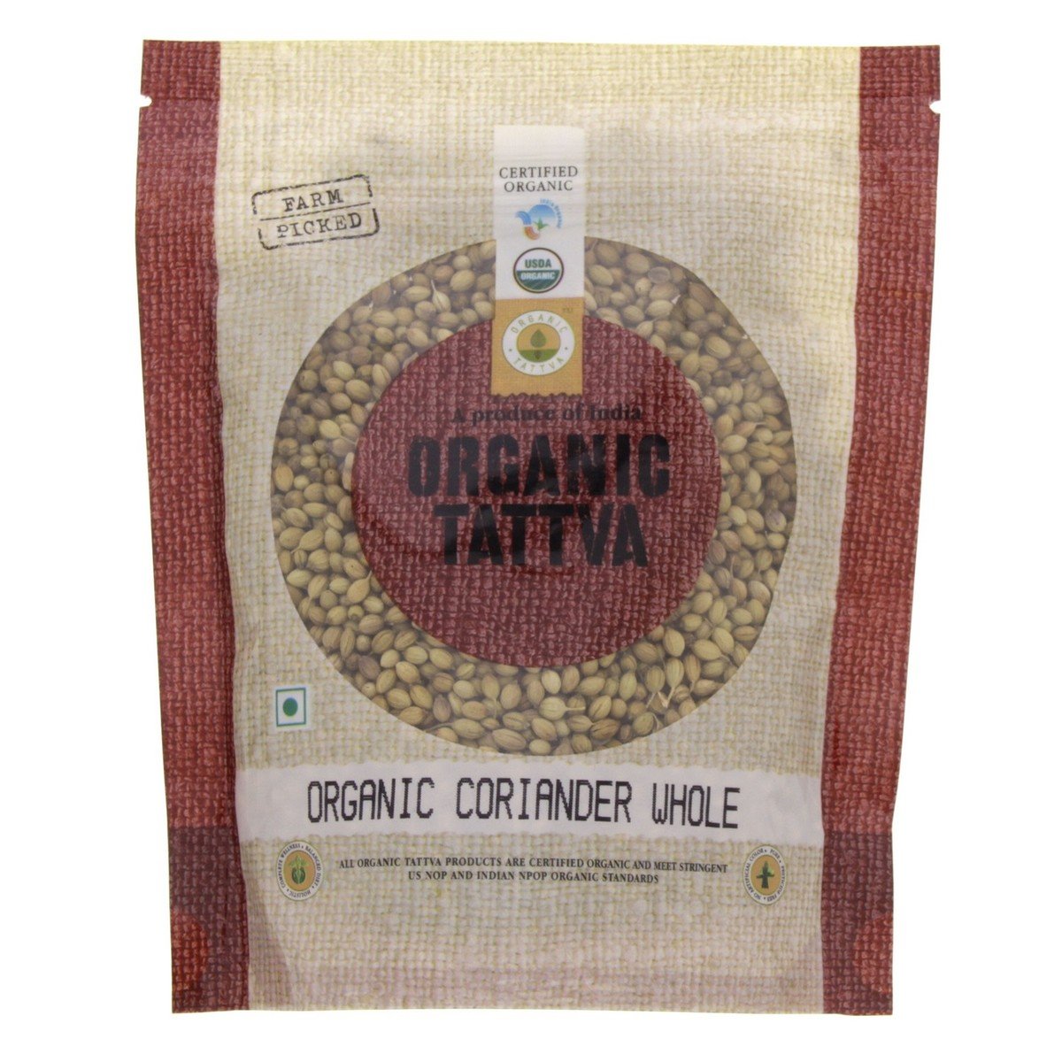 Buy Organic Tattva Organic Coriander Whole 100 g Online at Best Price | Spices | Lulu Kuwait in Kuwait
