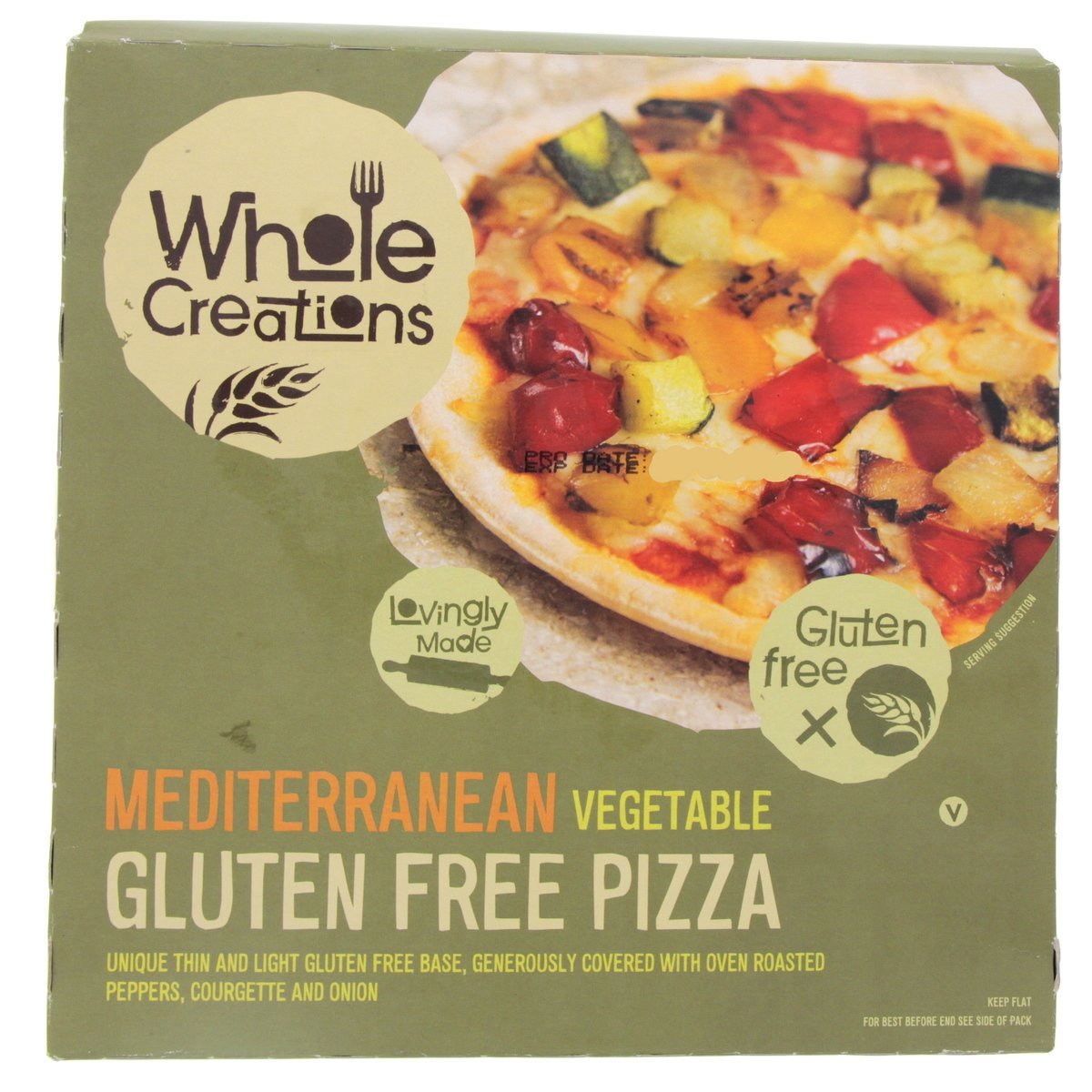 Whole Creations Mediterranean Vegetable Gluten Free Pizza 380g