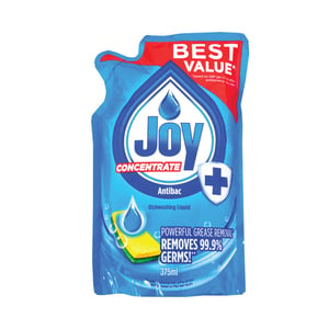 Joy Dish Wash Liquid Antibacterial Refill Pack 375ml