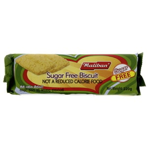 اشتري قم بشراء ماليبان بسكويت خالي من السكر 220 جم Online at Best Price من الموقع - من لولو هايبر ماركت Fiber Biscuits في الكويت