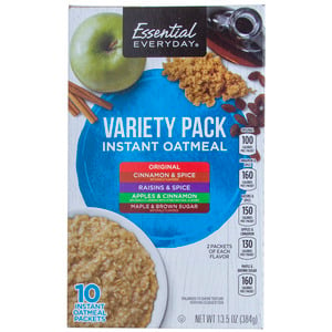 Essential Everyday Variety Pack Instant Oatmeal 384g