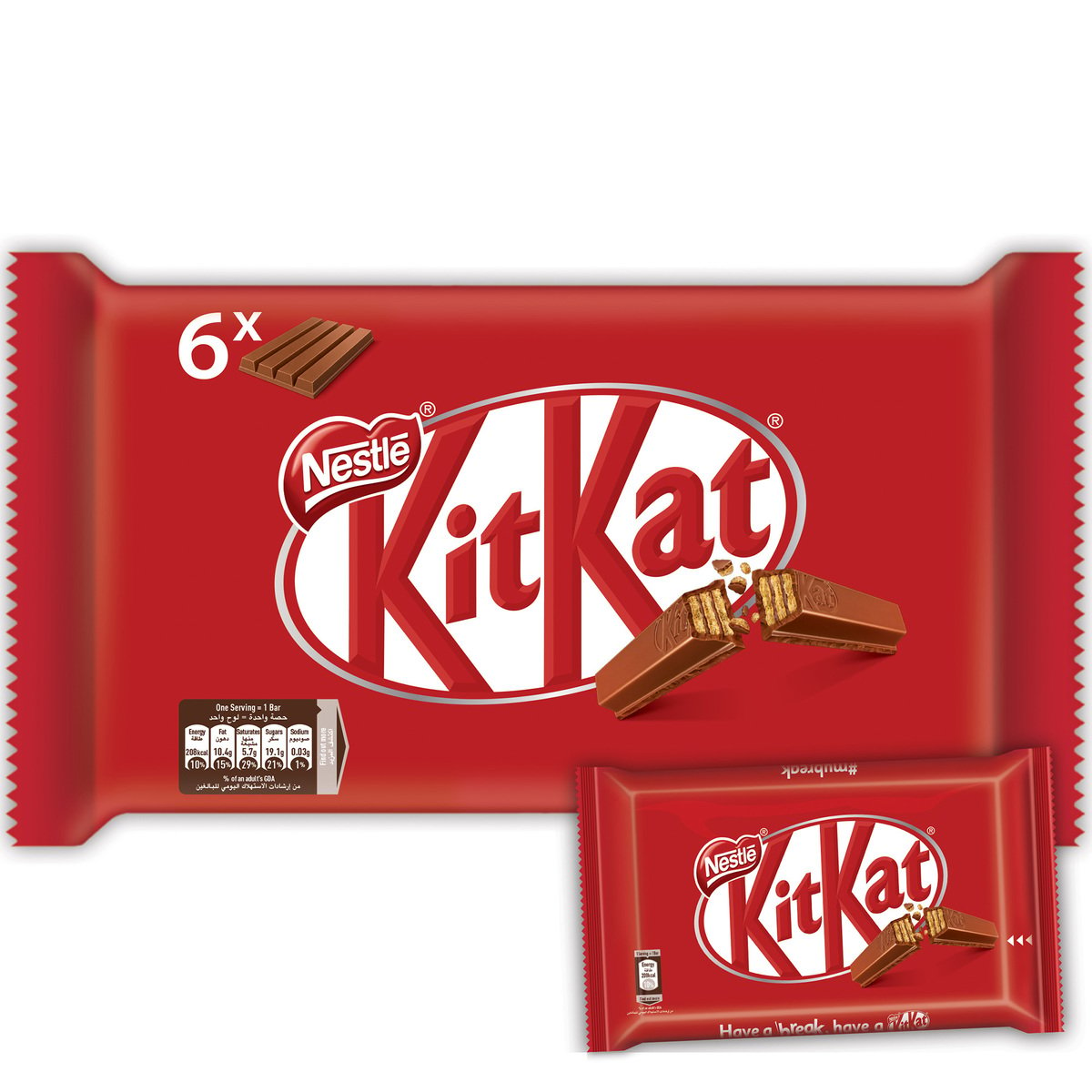 Nestle KitKat 4 Finger Chocolate Wafer 6 x 41.5 g