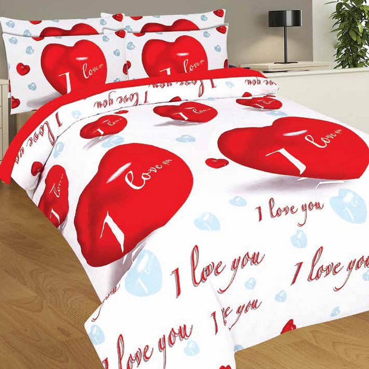 Bravo Single Comforter 3pcs Set Lovely Heart