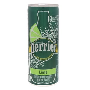 Perrier Lime Flavored Carbonated Mineral Water 250ml