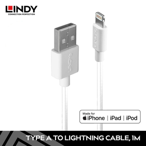 Lindy Cable Lightning 8 pin USB White 1m K