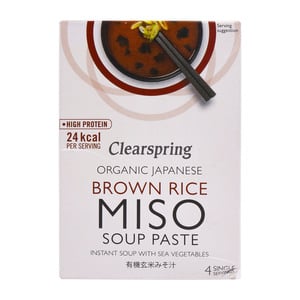 Clearspring Organic Brown Rice Instant Miso Soup Paste 4 x 15g