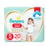 Pampers Premium Care Pants Diapers Size 5, 12-18kg with Stretchy Sides for Better Fit 20pcs