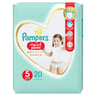Pampers Premium Care Pants Diapers Size 5, 12-18kg with Stretchy Sides for Better Fit 20pcs