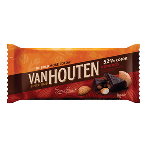 Van Houten Choco Bar Semi Swet Almond 140g