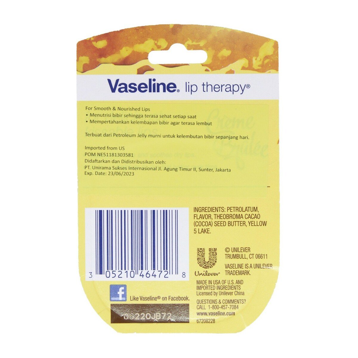 Vaseline Lip Therapy Crème Brulee 7g