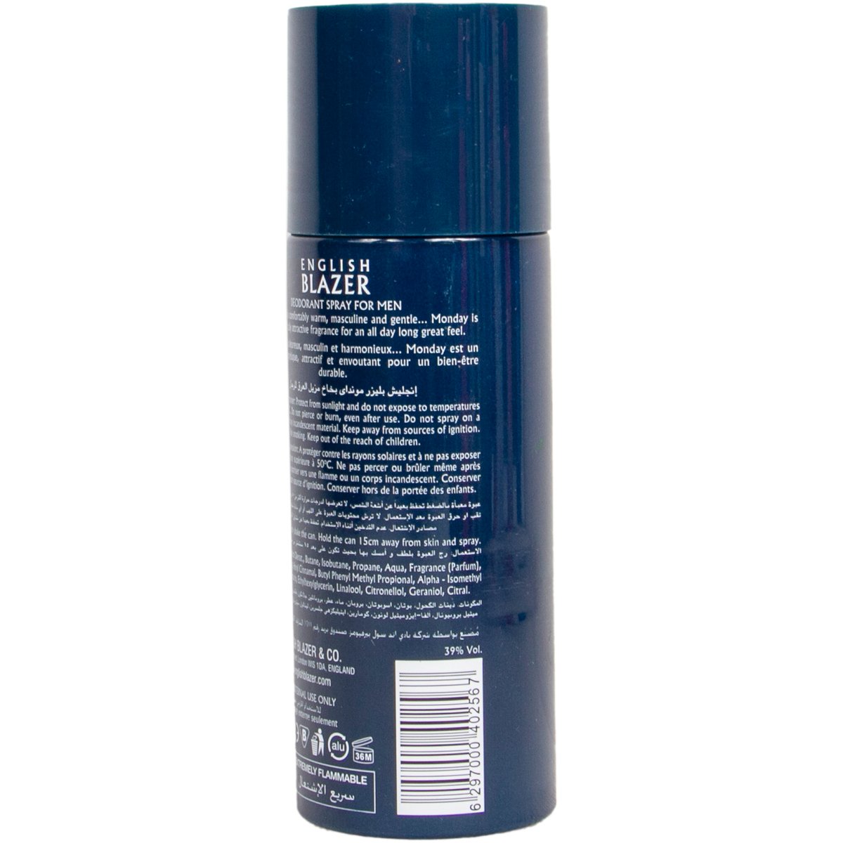 English Blazer Monday Deodorant Spray For Men 150 ml