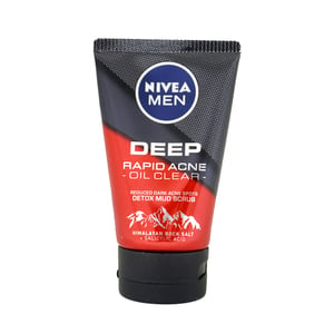 Nivea Men Facial Scrub Deep Rapid Ance Detox Mud 100g