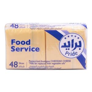 Pride Cheddar Cheese Slices 800g