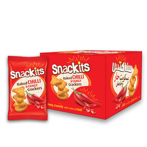 Nabil Snackits Chilli & Tangy Baked Bites  40g x 12 Pieces