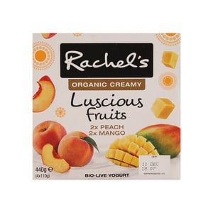 Rachel's Organic Creamy Luscious Fruits Peach & Mango 440 g