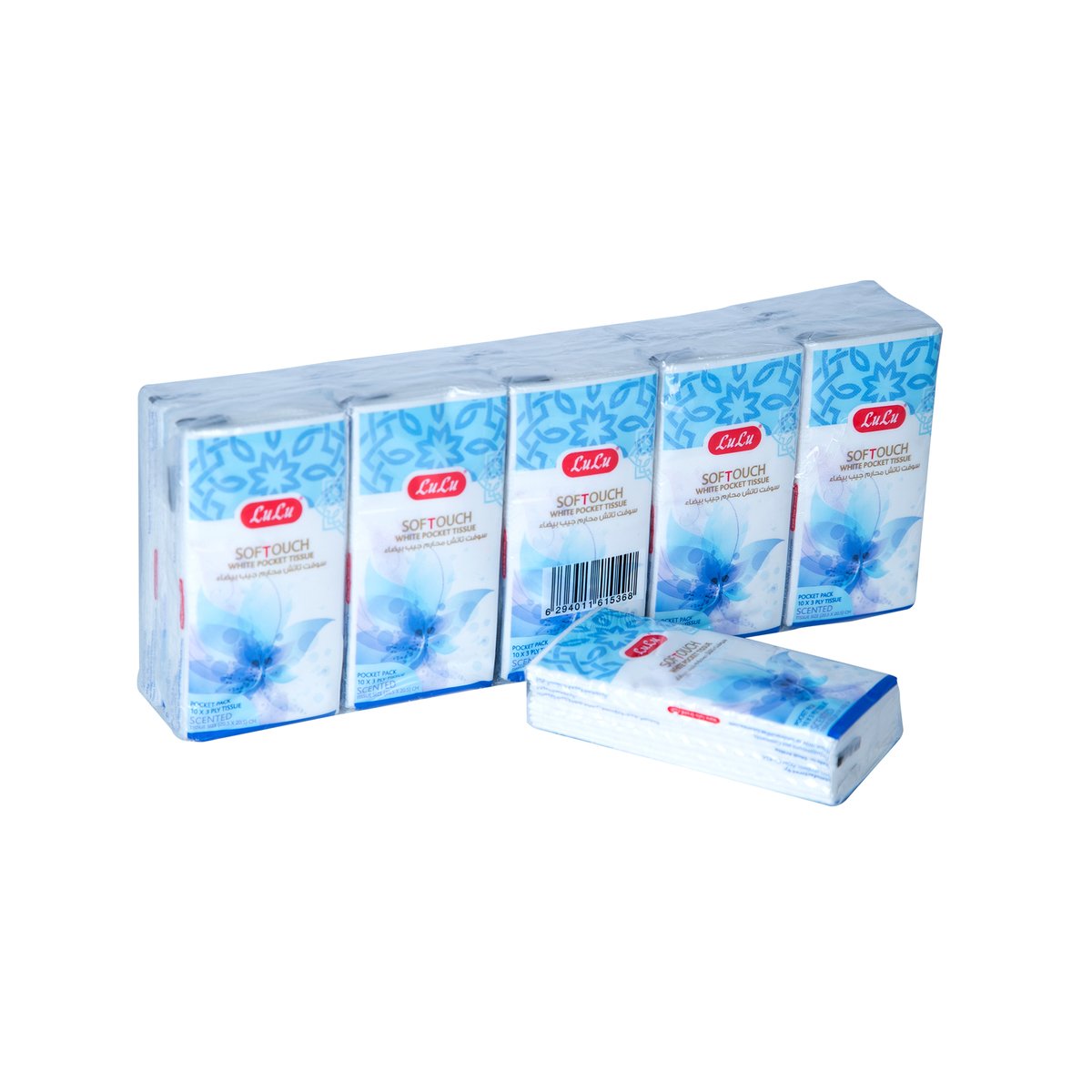 LuLu Softouch Facial Pocket Tissue 3ply 10 x 10 Sheets